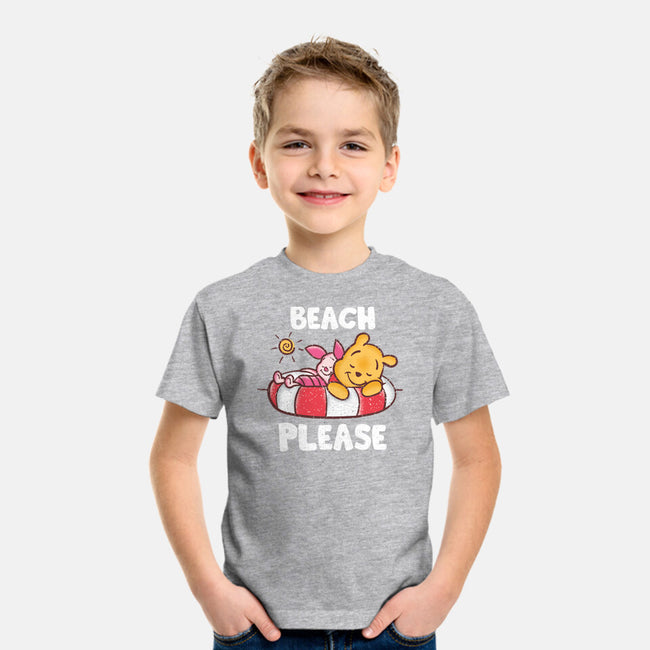 Beach Please Pooh-youth basic tee-turborat14