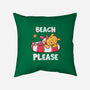 Beach Please Pooh-none removable cover w insert throw pillow-turborat14
