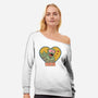 Kaiju Love-womens off shoulder sweatshirt-vp021