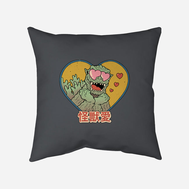 Kaiju Love-none removable cover throw pillow-vp021