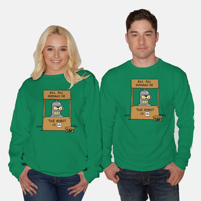 Bender Help-unisex crew neck sweatshirt-Barbadifuoco