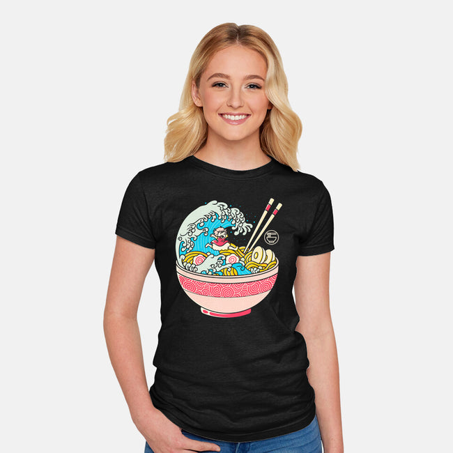 Anime Ramen-womens fitted tee-Eoli Studio