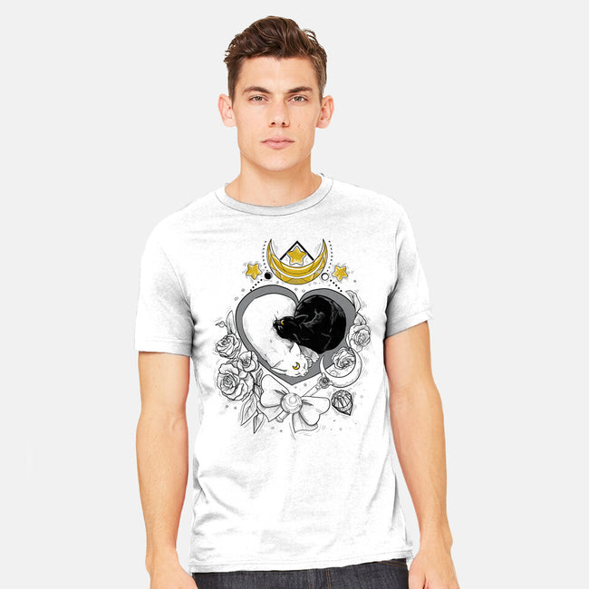 The Moon Cats-mens heavyweight tee-ellr