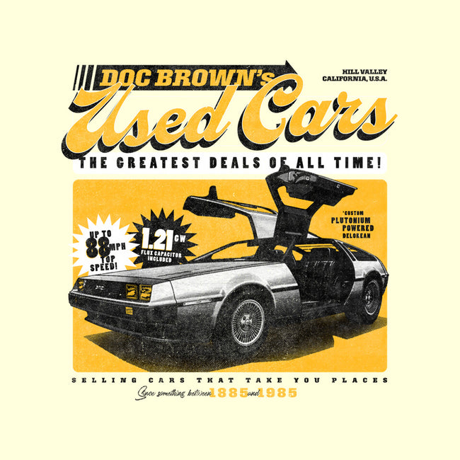 Doc Brown's Used Cars-unisex kitchen apron-zawitees