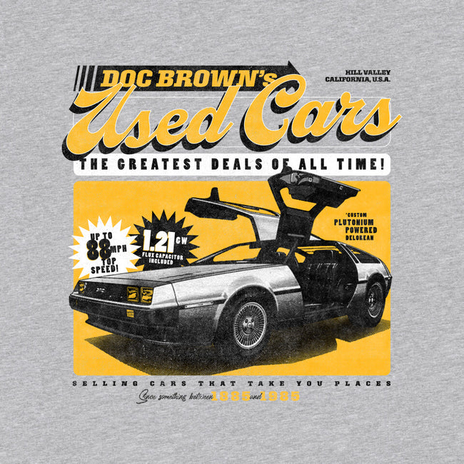 Doc Brown's Used Cars-womens fitted tee-zawitees