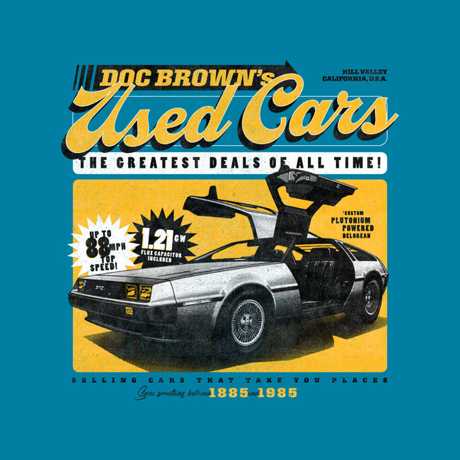 Doc Brown's Used Cars-womens fitted tee-zawitees