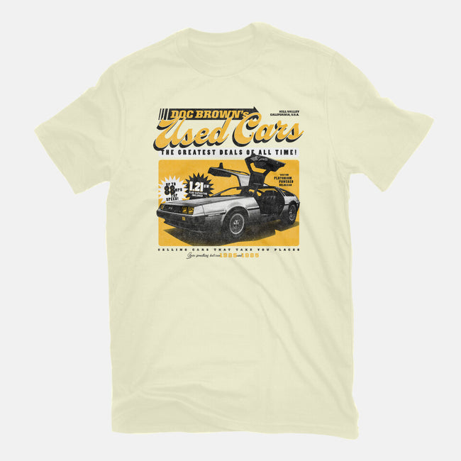 Doc Brown's Used Cars-mens premium tee-zawitees
