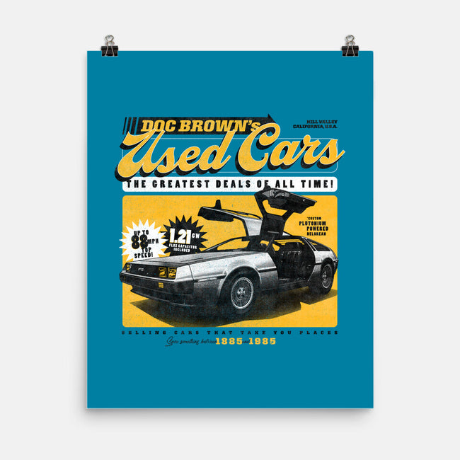 Doc Brown's Used Cars-none matte poster-zawitees