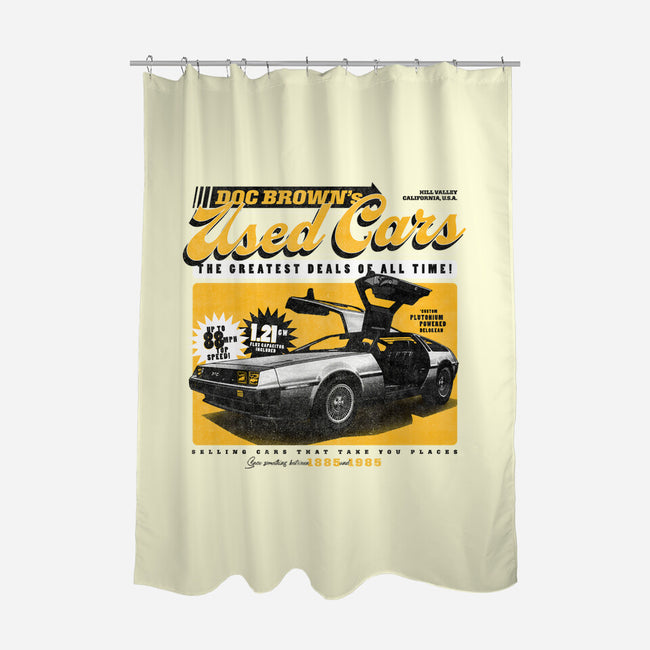 Doc Brown's Used Cars-none polyester shower curtain-zawitees