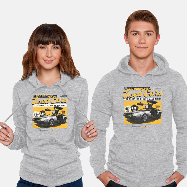 Doc Brown's Used Cars-unisex pullover sweatshirt-zawitees