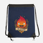 Fire Demon-none drawstring bag-Alundrart