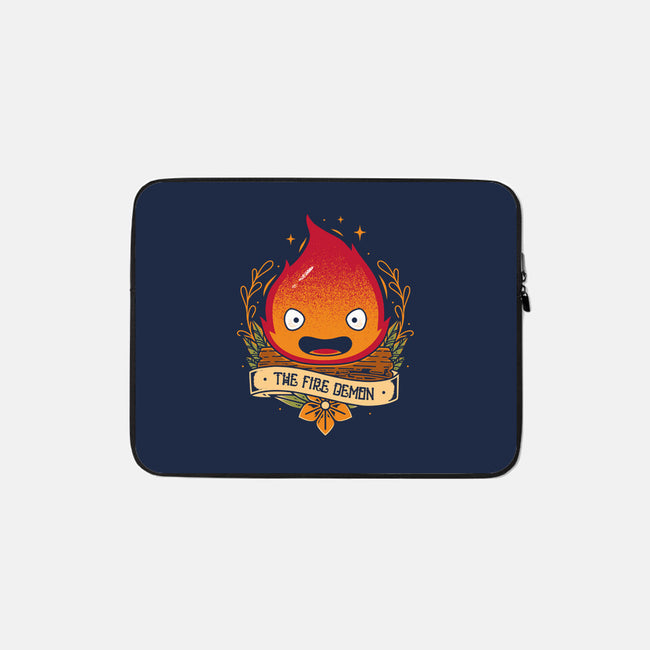 Fire Demon-none zippered laptop sleeve-Alundrart