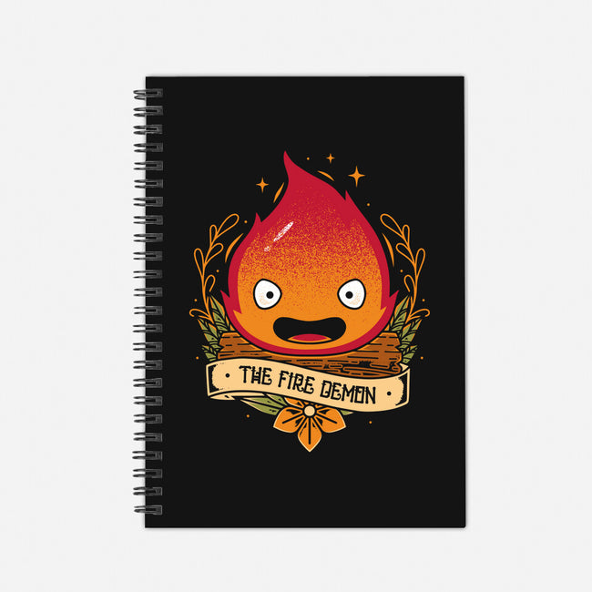 Fire Demon-none dot grid notebook-Alundrart