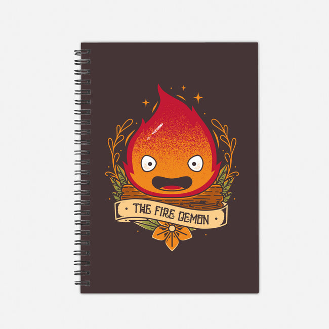 Fire Demon-none dot grid notebook-Alundrart