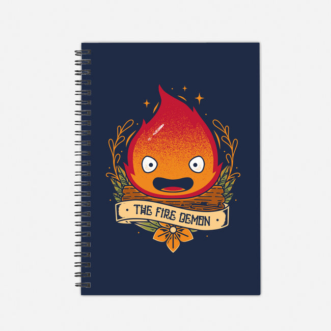 Fire Demon-none dot grid notebook-Alundrart