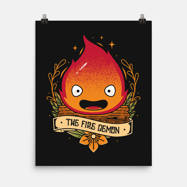 Fire Demon-none matte poster-Alundrart