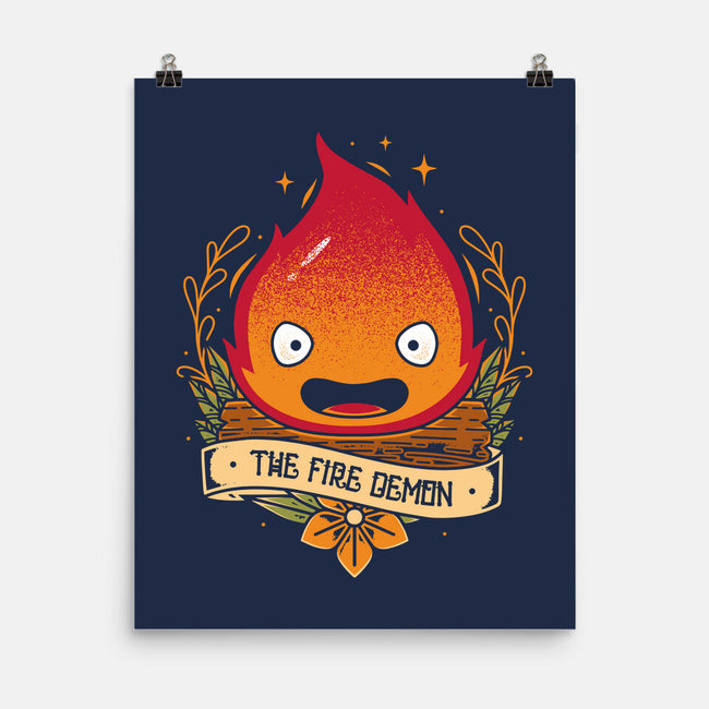 Fire Demon-none matte poster-Alundrart