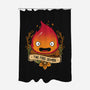 Fire Demon-none polyester shower curtain-Alundrart