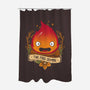 Fire Demon-none polyester shower curtain-Alundrart