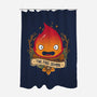 Fire Demon-none polyester shower curtain-Alundrart