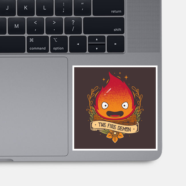 Fire Demon-none glossy sticker-Alundrart