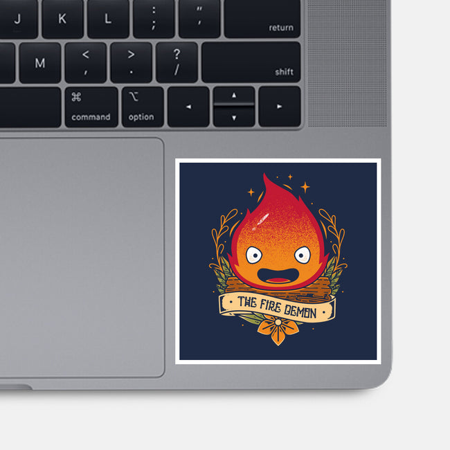 Fire Demon-none glossy sticker-Alundrart