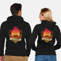 Fire Demon-unisex zip-up sweatshirt-Alundrart