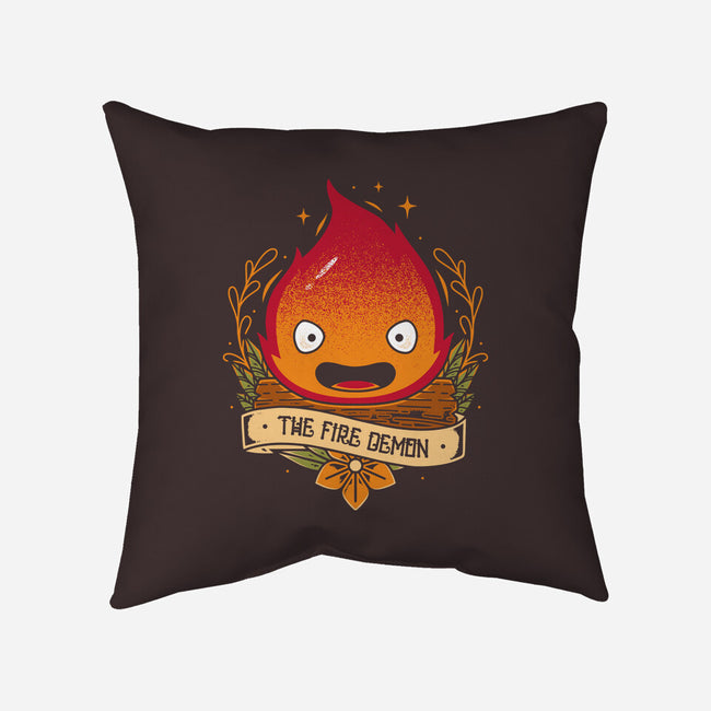 Fire Demon-none removable cover w insert throw pillow-Alundrart