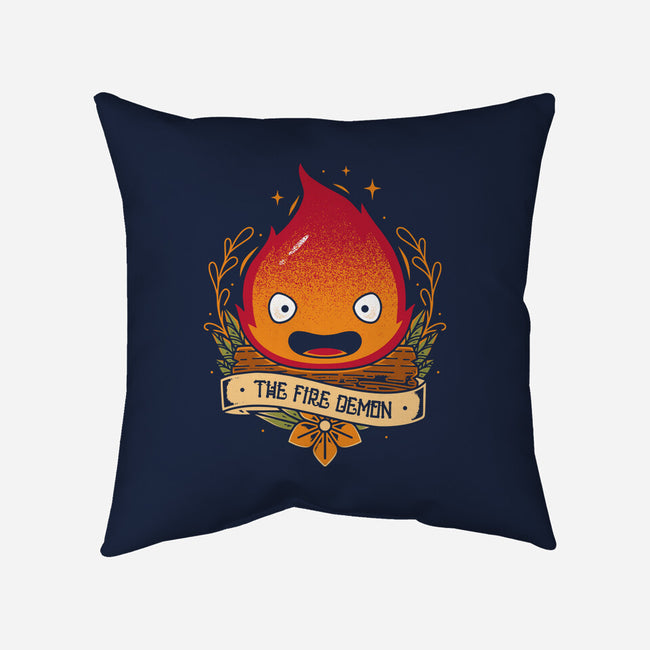Fire Demon-none removable cover w insert throw pillow-Alundrart