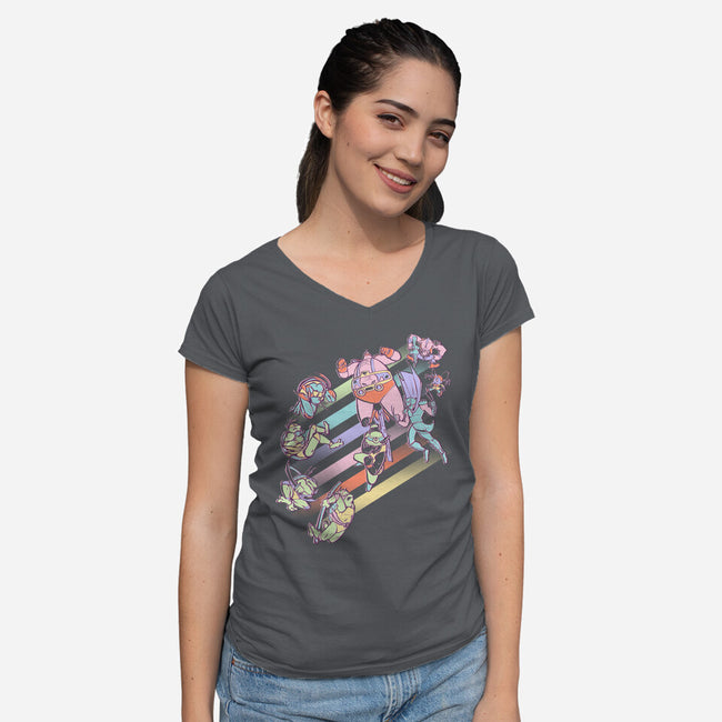 Mutant Wars-womens v-neck tee-naomori