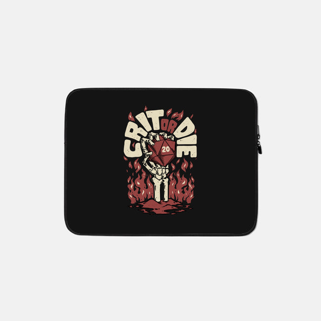 Crit Or Die-none zippered laptop sleeve-Studio Mootant