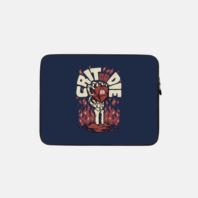 Crit Or Die-none zippered laptop sleeve-Studio Mootant