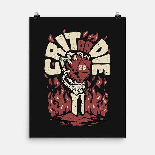 Crit Or Die-none matte poster-Studio Mootant