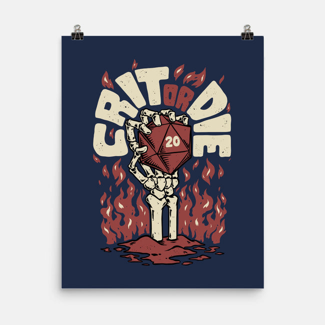 Crit Or Die-none matte poster-Studio Mootant