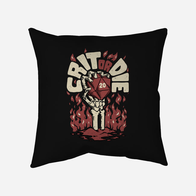 Crit Or Die-none removable cover w insert throw pillow-Studio Mootant