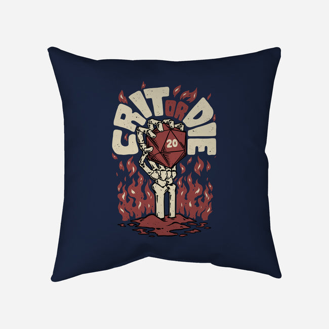 Crit Or Die-none removable cover w insert throw pillow-Studio Mootant