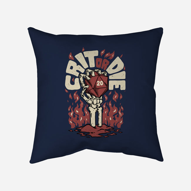Crit Or Die-none removable cover throw pillow-Studio Mootant