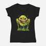 Splatter Ghost-womens v-neck tee-Vallina84