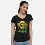 Splatter Ghost-womens v-neck tee-Vallina84