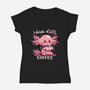 I Drink Alotl Coffee-womens v-neck tee-TechraNova