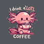 I Drink Alotl Coffee-none adjustable tote bag-TechraNova