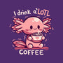 I Drink Alotl Coffee-womens off shoulder sweatshirt-TechraNova