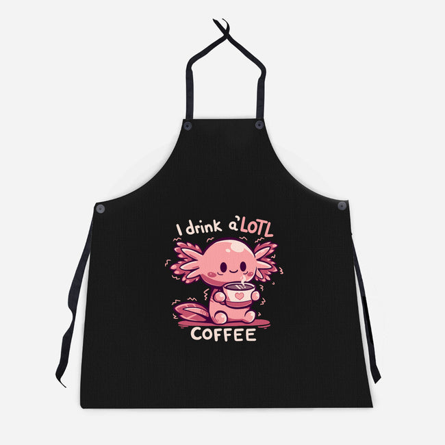 I Drink Alotl Coffee-unisex kitchen apron-TechraNova