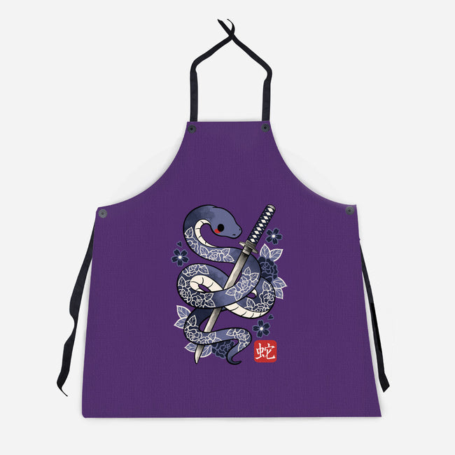 Japanese Snake-unisex kitchen apron-NemiMakeit