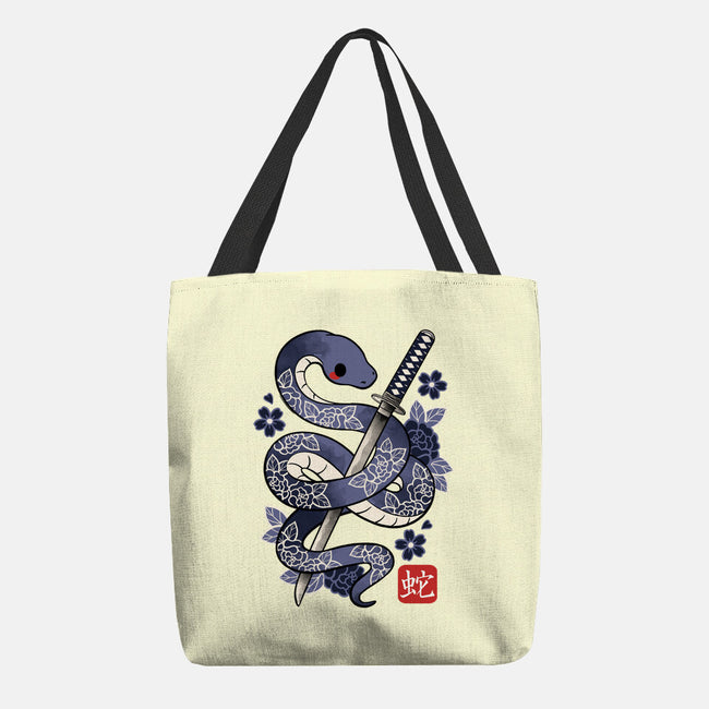 Japanese Snake-none basic tote bag-NemiMakeit