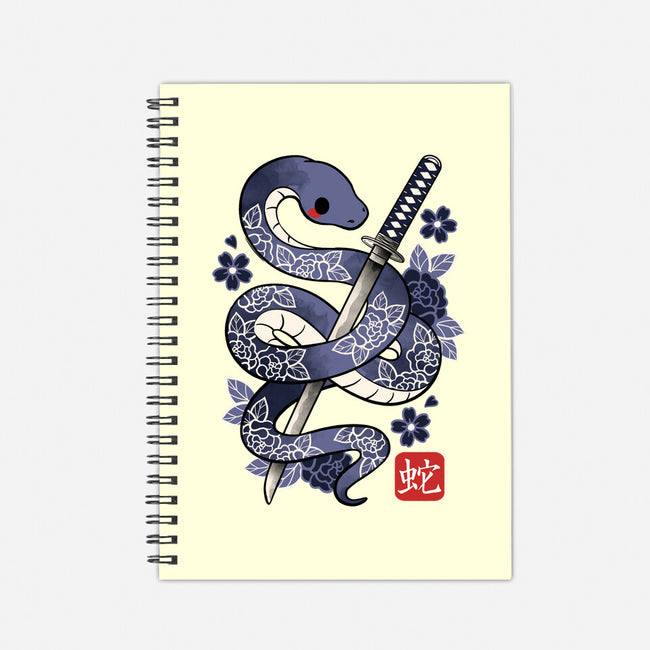 Japanese Snake-none dot grid notebook-NemiMakeit