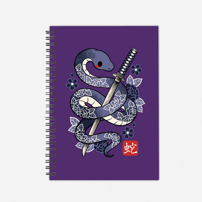 Japanese Snake-none dot grid notebook-NemiMakeit