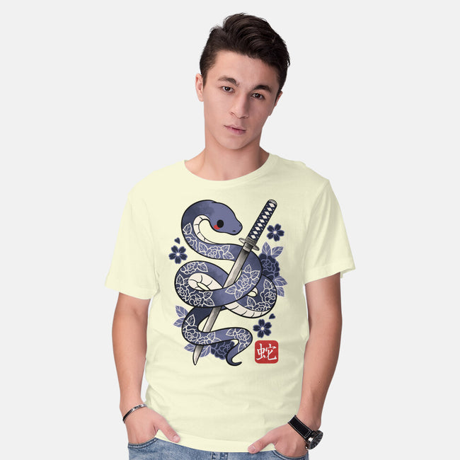Japanese Snake-mens basic tee-NemiMakeit