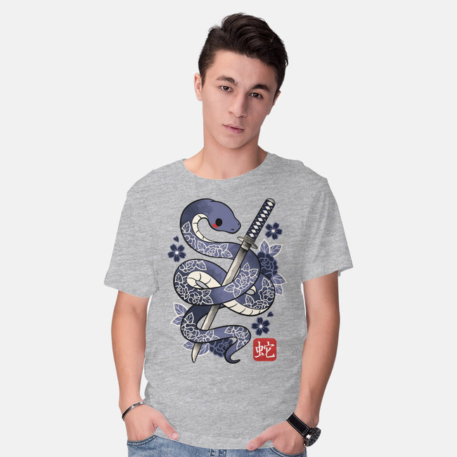 Japanese Snake-mens basic tee-NemiMakeit