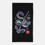 Japanese Snake-none beach towel-NemiMakeit